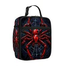 Bolsa de almuerzo con estampado de araña, bolsa térmica, bolsa de transporte portátil, bolsa refrigerante, bolsa de almuerzo multifuncional para el trabajo, viajes, picnics
