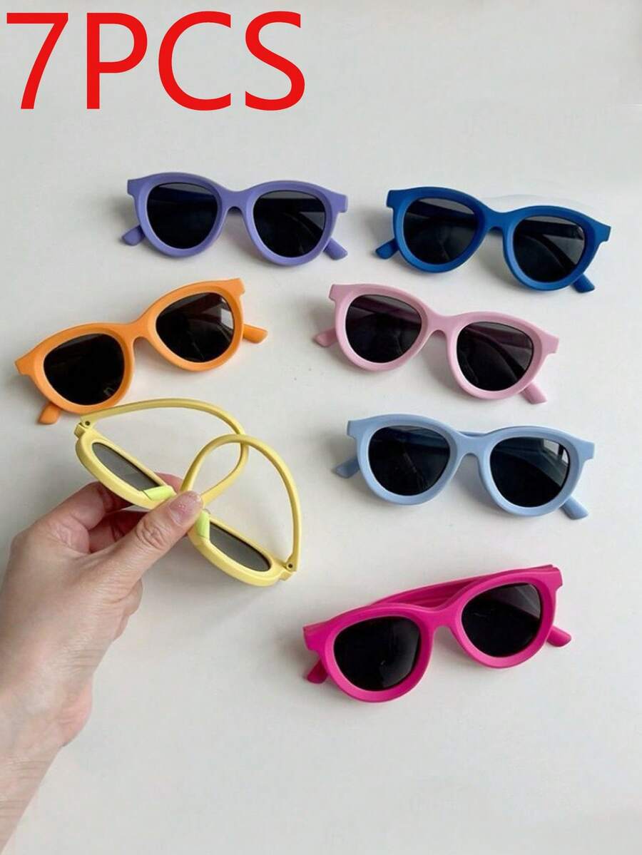 7 片 / 4 片 / 1 片。可爱柔软镜框。适合户外休闲活动、海滩度假。纯色儿童款。 - 彩色 - 查看 1