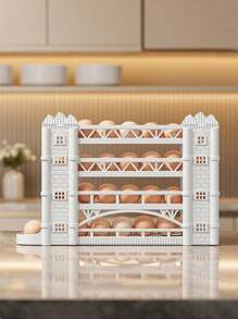 大容量鸡蛋收纳架冰箱侧门多层鸡蛋托盘带滑动托盘自动滚蛋厨房收纳盒