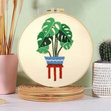 1 Stück Stickerei Set, 20x20cm Schönes Sonnenblumen Muster Handstickerei Set für Erwachsene Anfänger, inklusive Stoff, Anleitung, Stickrahmen und Fäden, Geschenk für Freunde und Familie, Handwerk für Büro zu Hause