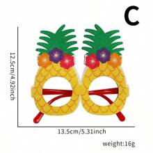 1pc Hawaiian Decorative Sunglasses, Flower & Flamingo Patterned Party Costume, Photo Prop Funny Eyeglasses