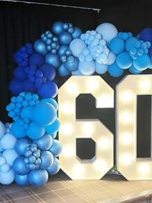 45 Stücke 10 Zoll Metallblau Luftballons und marineblau Latex Luftballon Set für Geburtstagsfeiern, Hochzeiten, Gender-Reveal Partys, Graduationsfeiern, Partydekorationen, Jubiläum und andere Heimatveranstaltungen