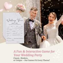 10/20/30/50 piezas Juegos de despedida de soltera para la ducha nupcial, juegos de fiesta de compromiso hilarantes