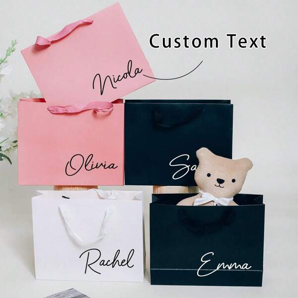 2pcs - Personalized Gift Bags - Bridesmaid Gift Bags - Bride Party Gift Bags - Wedding Party Gift Bags - Personalized Wedding Gift Bags - Wedding Gift Bags