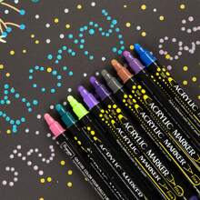 Erorex Acrylic Paint Marker Pens Set Of 12 Premium Dual Tips Acrylic Paint Pens For Rock Painting Wood Canvas Stone Glass Ceramic Surfaces Diy Art Crafts Back To School