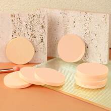 12 piezas Esponjas de maquillaje redondas, para base de maquillaje, borla de maquillaje en polvo, almohadilla para esponja de maquillaje, difuminador de borla de polvo (tono de piel)