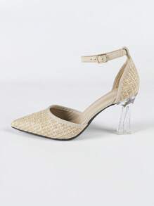 2025 Pointed Toe Chunky High Heel Casual Women Shoes