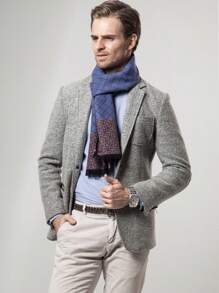 1 Piece Of Unisex Autumn And Winter Letter Jacquard Scarf, Imitation Cashmere, Winter Warm Double-Sided Letter Scarf, Versatile And Cold Resistant Scarf