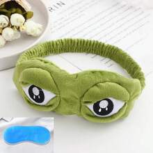 3D 悲伤青蛙睡眠面罩天然睡眠眼罩有降噪耳塞和眼部冰袋可供选择，遮光眼罩女士男士柔软便携式眼罩旅行眼罩 - 绿色表情青蛙眼罩，睡眠眼罩，超柔软睡眠眼罩，适合办公室午睡、飞机和旅行。 - 彩色 - 查看 14