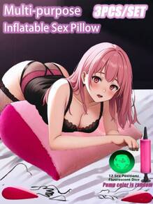 Aufblasbares rosa Sexkissen, SM Produkt, Sexspielzeug für Erwachsene, Sexkissen Positionskissen dreieckiges aufblasbares Podest, Möbel für Paar, Positionierung, tiefere Position, Unterstützungskissen für Männer und Frauen, Paar, Sex, sexy, Sexshop, Sexpositionsassistenz Unterstützungskissen, BDSM Sofa Sexmöbel Sexkissen, sexy Körper-orthopädisches Keilkissen Sexspielzeug