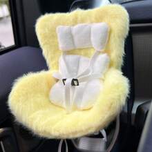 Seggiolino auto per bambole con cuscino morbido e soffice, molletta per la ventola e supporto da tavolo, ornamento d'auto carino e funzionale per collezionisti di bambole