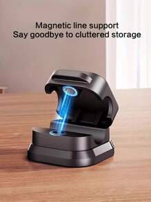 1/6pcs Cable Organizer Holder, Magnetic Desktop Cable Clip Management, Hidden Phone Charger Line Stand For Bedside Table, Kitchen, Office, Multi-Functional PP Desktop And Car Cable Management, No-Drill Adhesive Wire Fastener, Fashionable Electronic Accessory Bundling Management, Suitable For Electronics And Portable Chargers