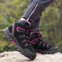 Brand Women's Outdoor Leather Hiking Trekking Shoes, Women's Mountain Sports Shoes For Hiking, Camping, Rockclimbing, Thick Sole Women Hiking Boots