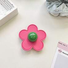 1 pieza Asa de teléfono con forma de margarita de color dopamina, soporte estable adhesivo y plegable compatible con iPhone y teléfonos Android, regalo para cumpleaños, familia y amigos