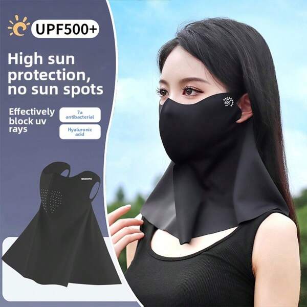 1 PC Neck Protection, Non Marking, Semi Mask, Hyaluronic Acid Ice Facial Mask, Sun Mask, Breathable UPF500+UV Mask