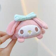 Sanrio 1pc Sanrio Hello Kitty Cute Plush Grip Clip, Kids Double Sided Kitty Shark Grip Clip, Back Of Head Disc Hair Accessory, Suitable For Daily Disc Hair, Makeup Home Bathroom Decor Fall Decor Back To School