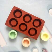 1 Piece 8-Cavity Cylindrical Silicone Chocolate Mold, Used For Ice Cream, Jelly, Pudding, Chocolate Dessert Cake Baking Tools, Is Ideal For Making Chocolate Cake Desserts. - Red - View 29