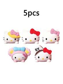 Sanrio 5pcs Sanrio Cartoon Car Decorations, Dashboard And Rearview Mirror Decorations, Car Interior Parts, Car Decorations, Gifts For Family And Friends