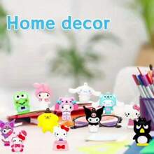 Sanrio 7pcs/1pc Hello Kitty And Friends Doll Set, Mixed Color PVC Collectibles, Unique Desktop Decorations, Artistic Design, Suitable For Office And Home Decoration, Cute Silicone Pendants For Bags, Backpacks And Party Gifts, Collectors' Collection, Perfect Halloween, Christmas, Thanksgiving Party Decorations (Patterns, Colors And Some Parts Are Random, Packaging Is Random)