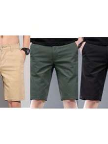 Kit 3 Men's Twill Bermuda Shorts - màu đen - Xem 8