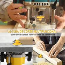 Juego de 3 brocas para enrutador, inserto de inglete A45 para carpintería de 1/4, adecuado para cortar madera, MDF, tableros aglomerados, madera contrachapada, etc. Adecuado para fabricar puertas de gabinetes, ventanas, cajones de madera, puertas de armarios, gabinetes y otros proyectos de carpintería. - Amarillo - Ver 8