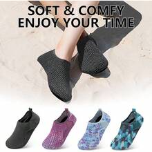 Scurtain Barefoot Shoes Women Men Beach Swim Aqua Socks Summer Quick-Dry Sandals Slippers - Meshgrey - 查看 6