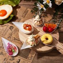 50/100/200 Stück 10cm Tropfen Mini-Vorspeiserteller, klare Plastikteller, Dessert- und Vorspeiserteller, kleine Servierteller für Nachmittagstee Mini-Desserts