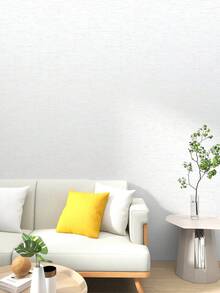 1 Roll Pure White Wallpaper Of Self-Adhesive Peelable Wallpaper, Wall Decor, Room Decor Stickers, Vinyl Decals, Vinyl Stickers, Suitable For DIY Renovation Of Bedrooms, Bathrooms, And Tile Decals. Waterproof PVC Stickers To Decorate Your Room, Birthday Gifts, Graduation Gifts (Width:17.5/19.7in) - Beige - View 37