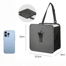 Car Hanging Trash Can, Armrest Hanging Trash Can, 2 Gallon Waterproof Black Trash Can, Car Interior Accessories, Car Trash Can, Suitable For Car, Truck, SUV - Multicolor - View 8