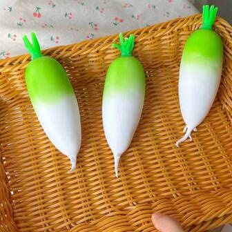 1 قطعة لعبة تخفيف الضغط على شكل جزر واقعي، صنع من مادة TPR الإبداعية، آمن وقابل للضغط لتنفيس الضغط