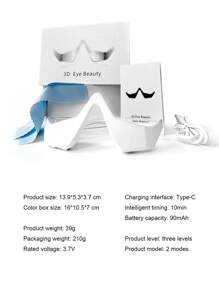 Red Light Theraphy 3D Eye Beauty Instrument Micro-Current Pulse Eye Relax Eye Massager Anti Eye Fatigue Electric Eyes Massage Beauty Remove Anti Wrinkle Eye Relaxtion Reduce Wrinkles And Dark Circle Remove Eye Bags Massager Beauty Tool Under-Eye Glasses Massager Women Gifts