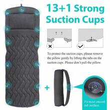 Full Body Bath Pillow With Adjustable Lumbar Roll Pillow Bathtub Cushion With 14 Suction Cups 3D Air Mesh Fit Any Tub Gray Bathroom Accories - Gray - View 5