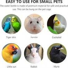 Rabbit Bottle, Guinea Pig Bottle, Pet Bottle, Rabbit Drinking Bottle With Stand, Stainless Steel Ball Rolling Hanging Automatic Waterer Suitable For Cats, Guinea Pigs, Hamsters