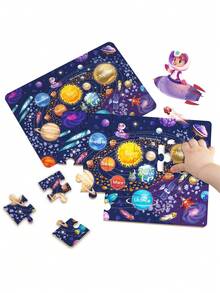 Puzzle temático de papel grueso con diseños de océano, astronautas, dinosaurios y otros temas, un regalo ideal para niños y niñas de 3 a 6 años para el desarrollo interactivo en interiores - Rompecabezas temáticos - Ver 8