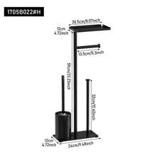 1 pezzo Portarotolo di carta igienica in ferro da appoggio con vassoio di stoccaggio e slot per telefono - montaggio autoadesivo, supporto antitippo per rotoli di carta igienica, accessori per il bagno, organizer per il bagno, di ritorno a scuola