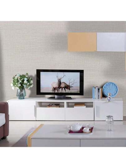 Roll Of Beige Cloth Pattern Self Adhesive Wallpaper Vinyl Can Be Bedroom Living Room Furniture Cabinet Renovation Wand Covering Removable Easy To Clean Home ation Stickers 1m/2m/3m/5m/7m/10m Paper Sticker view 2