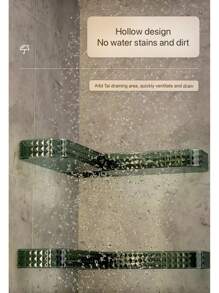 Estantería de esquina de alta gama minimalista y de lujo, de un solo estante, de estilo minimalista, con patrón de estrella, ideal para baño, sin instalación requerida. Solución de almacenamiento perfecta.