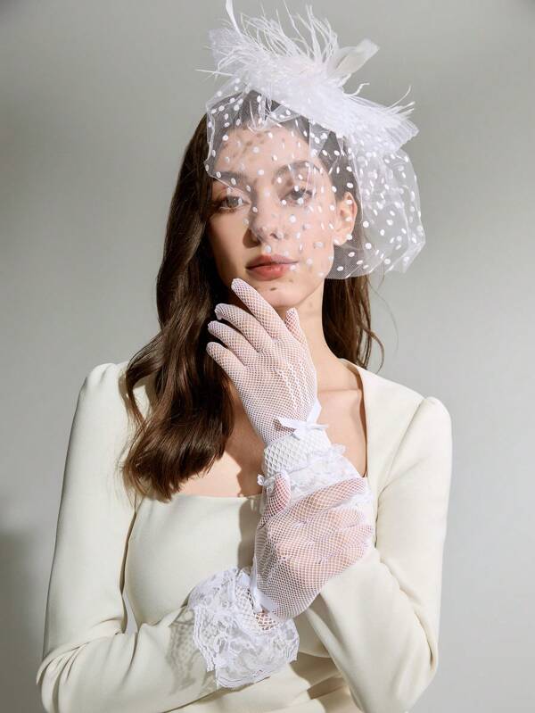 3 Stück Set aus Fascinator Hüten und Spitzenhandschuhen für Damen, festliche Tee-Party Hüte 2024, elegante 1950er Jahre Kentucky Derby Hüte, Haarspange für Braut Hochzeitsparty, Vogelkäfig-Schleier Haarband, 1920er Jahre Kopfschmuck für Pferderennen, vintage Bridgerton Fedora Barett Hüte, 50er Jahre Outfit Kirchenhüte mit schwarzem Schleier für Trauerfeiern, 1940er Jahre Kleider, viktorianische Pillbox-Hüte, Lolita Accessoires für Damen, Mädchen Geburtstag, Muttertag, Weihnachten Geschenk