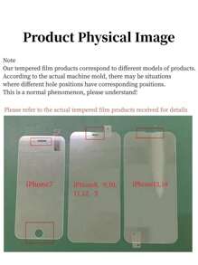 4pcs Tempered Phone Screen Protector Compatible With Iphone16,15,14,13,12,11, Xr, Xs, X, 7,8 Explosion-Proof Shatterproof Scratch Proof And Waterproof Glass Phone Toughened Film Gift For Birthday, Family, Friends Tempered Glass, Phone Accessories