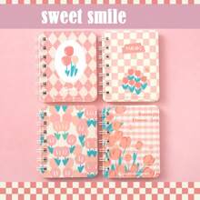 4 قطع دفتر بحجم A7 ، 80 صفحة ، دفتر تخطيط ، دفتر كتابة ، لوازم مدرسية ومكتبية ، بحجم محمول ، مناسبة للعودة إلى المدرسة ، التخرج ، هدايا عيد الأطفال ، جوائز تعليمية