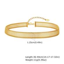 1 Stück 18 Karat vergoldetes einfaches Mode Halsketten, Ohrringe und Schlüsselbein Kette Set