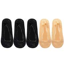 1/5 Pairs Lace Flower Sock Slippers Women Summer Breathable Silicone Non-Slip Ankle Invisible Slipper Hollow Boat Socks Ballet Sox - Multicolor - View 14