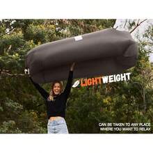Inflatable Sofa, Easy Installation, Extremely Comfortable, Ultra-Light Inflatable Lounge Chair, Portable, Waterproof, Leak-Proof Design, Very Suitable For Hiking, Camping, Beach Vacations And Music Festivals, Light Air Sofa, Relax Anytime, Anywhere - Taupe - View 2