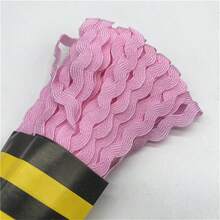 1 pieza 15 yardas Cinta en zig zag de 6mm de poliéster Cinta DIY para manualidades, material para decorar bodas, fiestas, Navidad, lazos - Elige colores - Ver 12