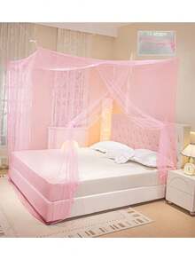 长方形柱状窗帘和床裙，优雅蚊帐，4门蚊帐，蚊帐床裙，悬挂式蚊帐（圆顶单门），家居卧室宫廷落地网帘，网状床裙窗帘，公主床裙蚊帐（不带灯） - 彩色 - 查看 14