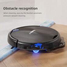 Aspiradora robot inteligente y totalmente automática, diseñada para uso doméstico, aspiradora eficiente con funciones de barrido, aspirado y trapeado en 3 en 1, limpieza integral del hogar - Negro - Ver 4