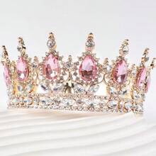 Recuzită pentru coafură cu coroană de prințesă pentru petrecere de ziua de naștere, spectacol cu regina - Mai multe culori disponibile - Vizualizare 7