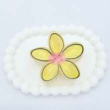 1 件雏菊花和发爪发夹，清新夏日女孩花卉发饰，多功能女士颈背发夹时尚发饰花爪夹 - 彩色 - 查看 7