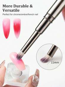Beautizon Nailartlab 1pc Nail Art Color Blending Pen, Professional Nail Design Color Blending Tool, Durable, Suitable For Women DIY Creative Nail Art And Nail Salon Accessories - Multicolor - View 2