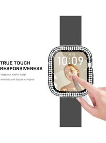 4 Packs Bling Case Crystal Rhinestone Protector Bumper With Screen Protector Compatible With Apple Watch Cover For Apple Watch Series Ultra/SE/10/9/8/7/6/5/4, Compatible With Apple Watch Case 40/41/42/44/45/46/49mm, Protective Face Cover Sparkling